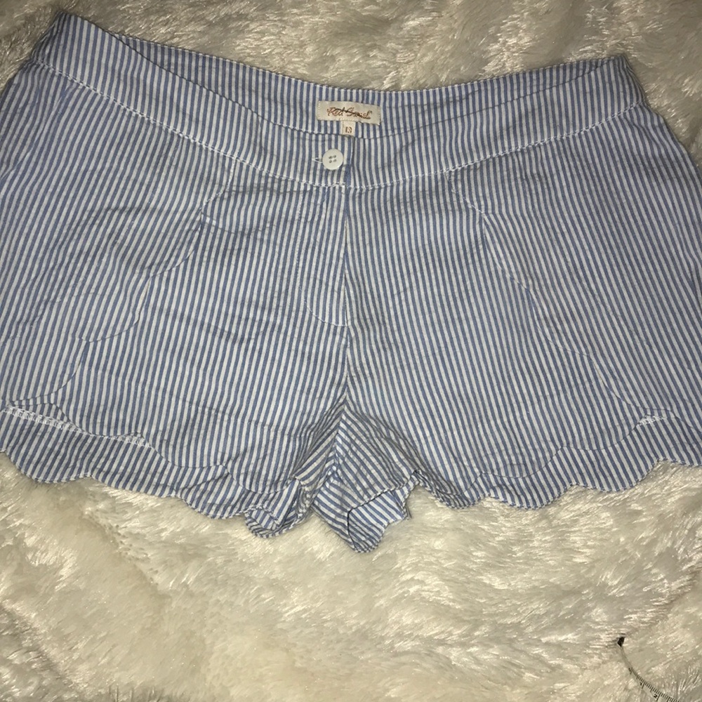 Red Camel blue and white striped shorts sz 11